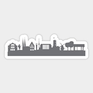 Bielefeld in gray Sticker